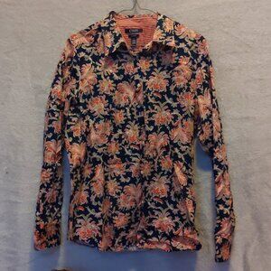 Chaps Floral Pattern Button Down Shirt